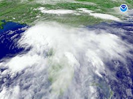 A NOAA satellite image of Tropical Storm Alberto, which made landfall on the Florida panhandle in May 2018. Heavy flooding tied to the storm killed eight people in Western N.C. and Virginia.