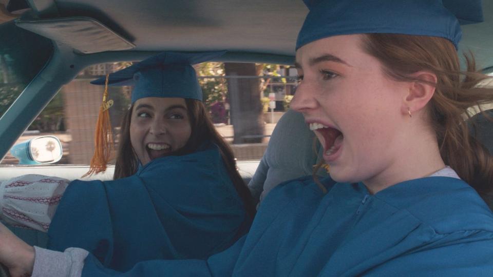 Beanie Feldstein and Kaitlyn Dever in "Booksmart."