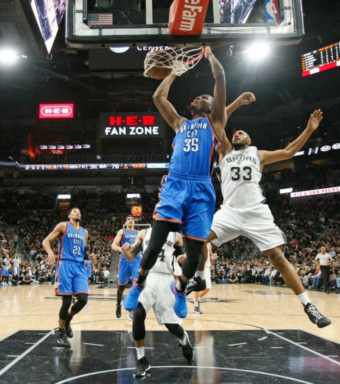 Kevin Durant made a superb jumper with 33 seconds left to give the Thunder a 96-91 lead