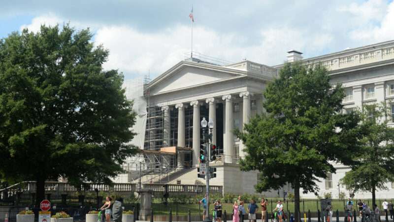 The Treasury Department building in Washington, D.C.