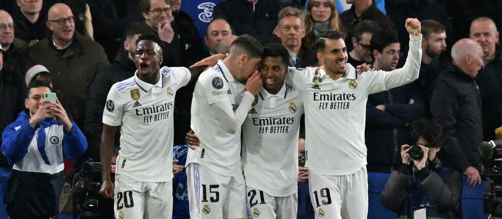 Le Real Madrid a battu Chelsea 2-0 en quart de finale retour de la Ligue des champions, mardi 18 avril.  - Credit:GLYN KIRK / AFP