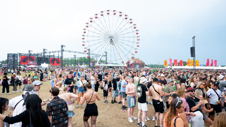 MANCHESTER, ENGLAND - JUNE 11: EDITORIAL USE ONLY Festival goers enjoy Parklife Festival 2023 at Heaton Park on June 11, 2023 in Manchester, England. (Photo by Shirlaine Forrest/Getty Images)