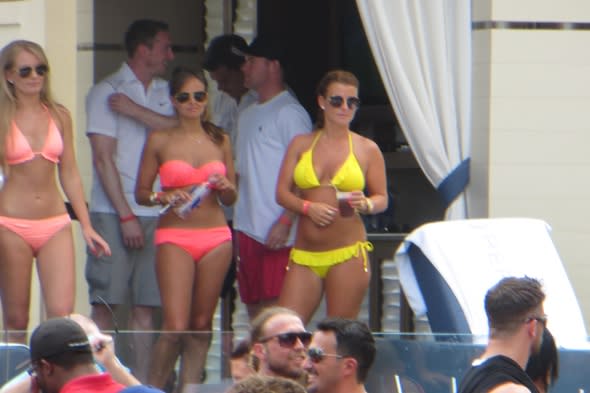 Coleen Rooney dons yellow bikini for Las Vegas holiday pool party