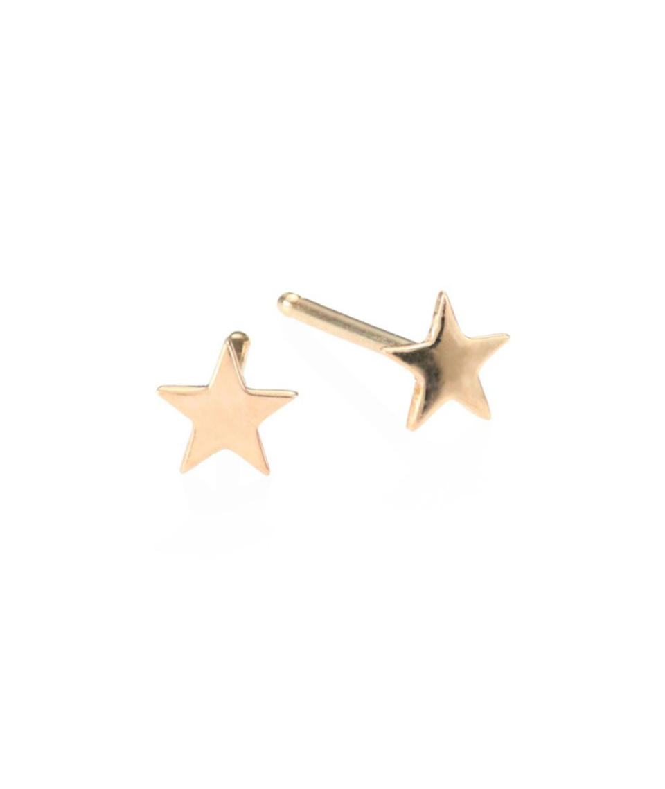 Zoe Chicco 14K Yellow Gold Itty Bitty Star Stud Earrings