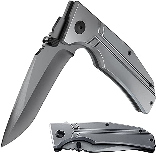 Grand Way Spring Assisted Knife - Pocket Folding Knife - Military Style