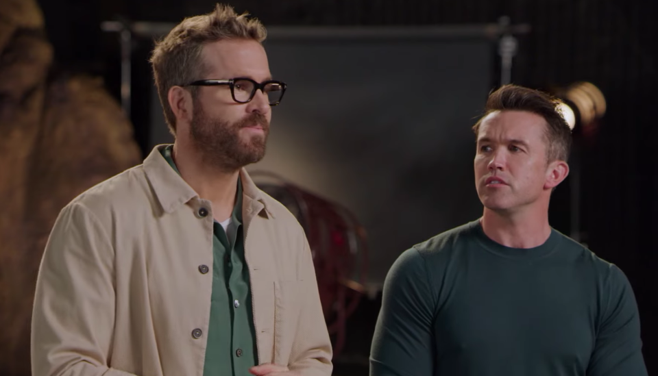 Ryan Reynolds and Rob McElhenney in Welcome to Wrexham (Disney)