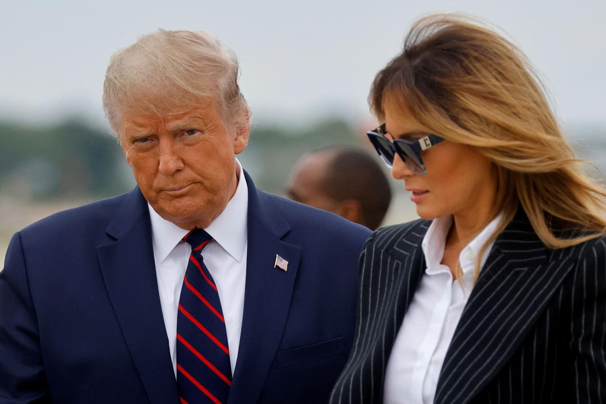 President Donald Trump and first lady Melania Trump have both tested positive for coronavirus, taking him off the campaign trail in the final weeks of the election. (REUTERS)