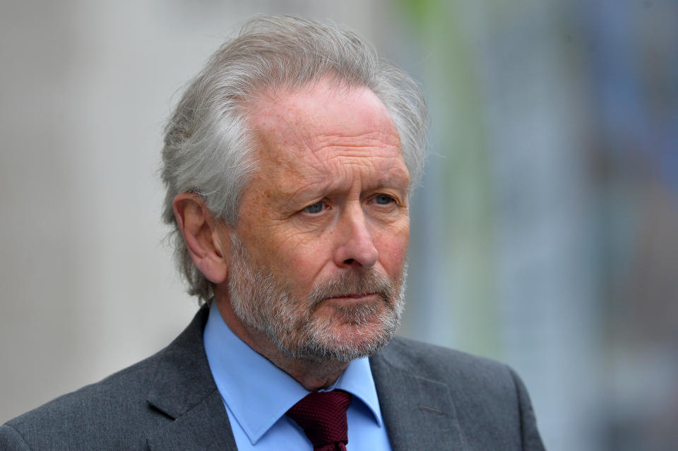 Leicester City Mayor Sir Peter Soulsby speaks to the media in Leicester City Centre as speculation grows about a localised lockdown in Leicester