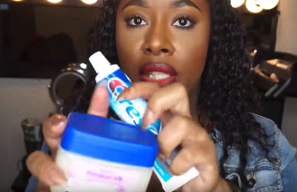 YouTuber MakeupMesha tests a theory that toothpaste and Vaseline will make your breasts bigger. (MakeupMesha via YouTube)