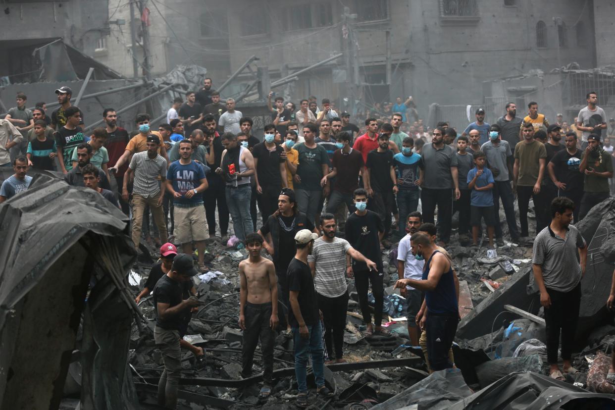 The Gaza Strip experienced heavy bombardment overnight (Copyright 2023 The Associated Press. All rights reserved.)