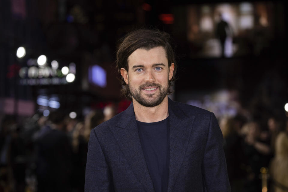 Jack Whitehall poses for photographers upon arrival for the premiere of the film 'Black Adam' on Tuesday, Oct. 18, 2022, in London. (Photo by Vianney Le Caer/Invision/AP)