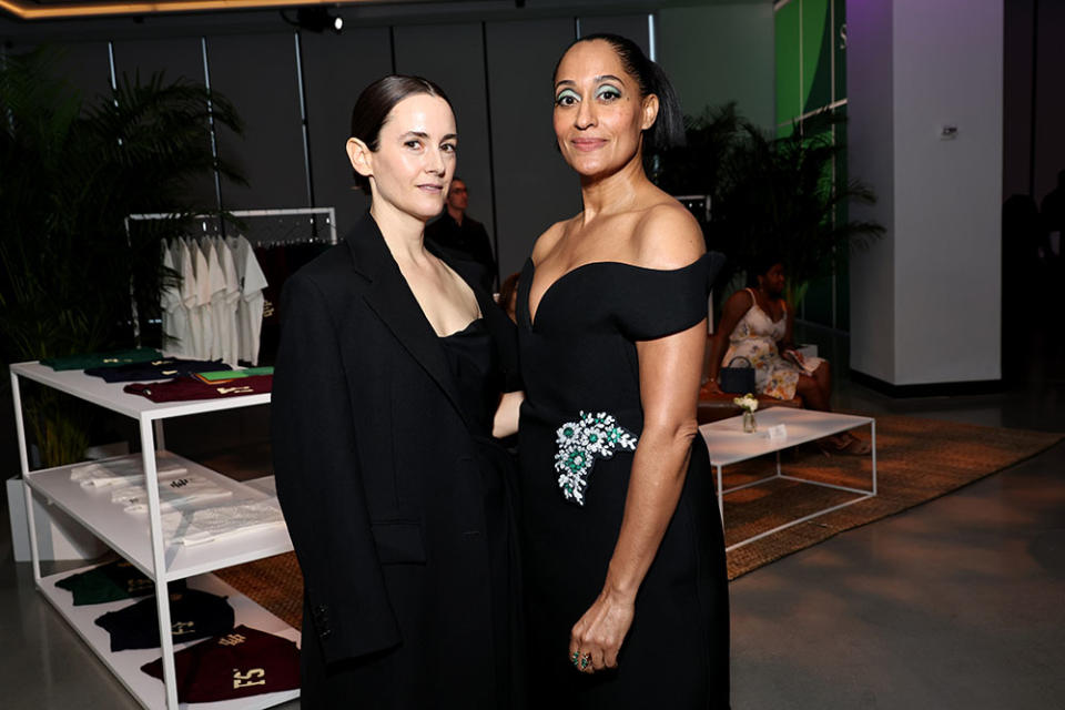 (L-R) Karla Welch and Tracee Ellis Ross attend the Fashion Scholarship Fund Gala Honoring Tracee Ellis Ross, Michael Burke and Pete Nordstrom, Hosted by Paloma Elsesser at The Glasshouse on April 08, 2024 in New York City.