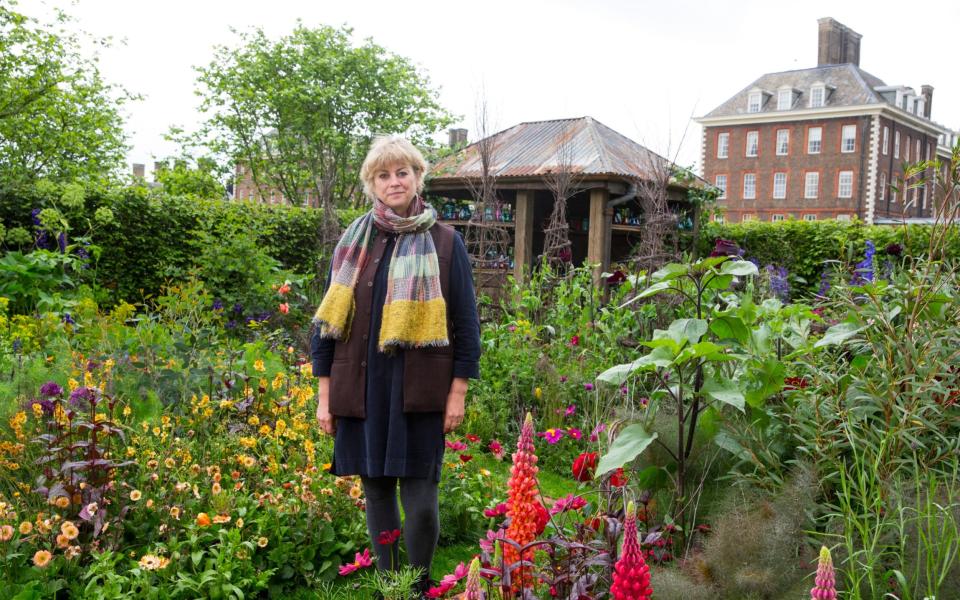 Sarah Raven in the Feel Good Garden for RHS Chelsea Flower Show Buildup - Heathcliff O'Malley