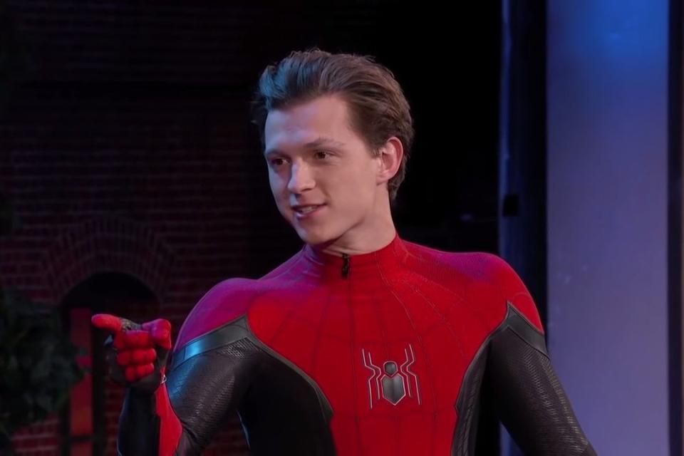 Spider-Man: Tom Holland reveals new suit for Far From Home sequel on Jimmy Kimmel