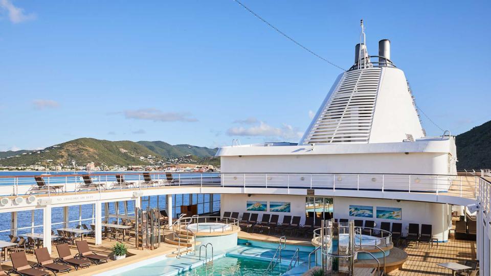 Silversea ship pool deck