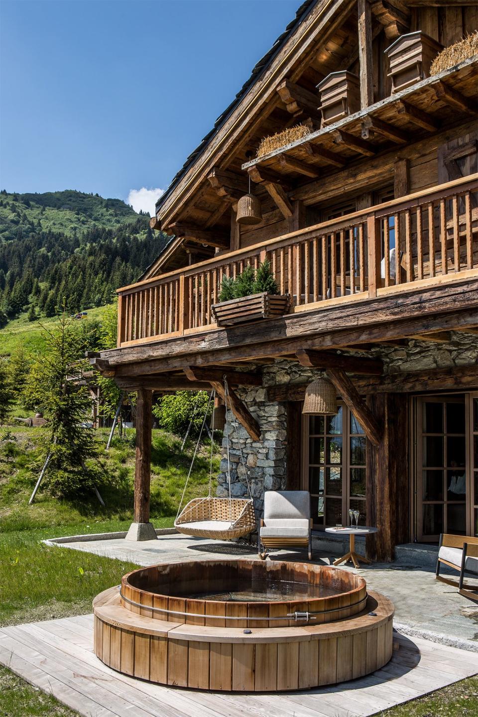 The outdoor jacuzzi at the Refuge de la Traye. - Credit: Courtesy image