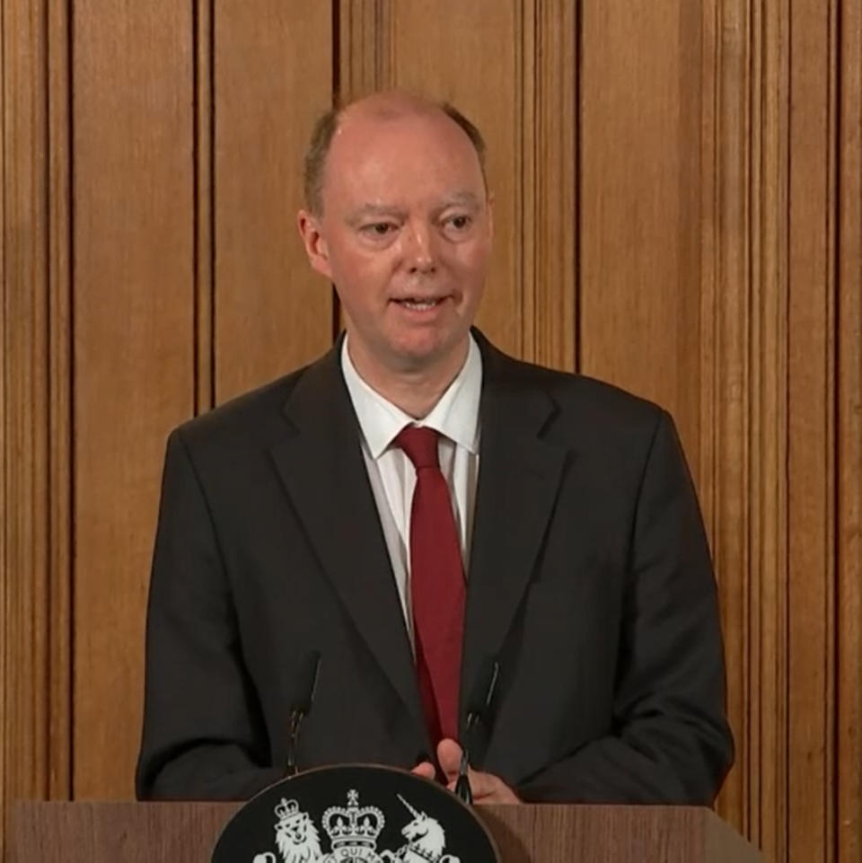 A screengrab taken from PA Video of Chief Medical Officer Chris Whitty speaking during a press conference on the government's coronavirus action plan, at 10 Downing Street, London.