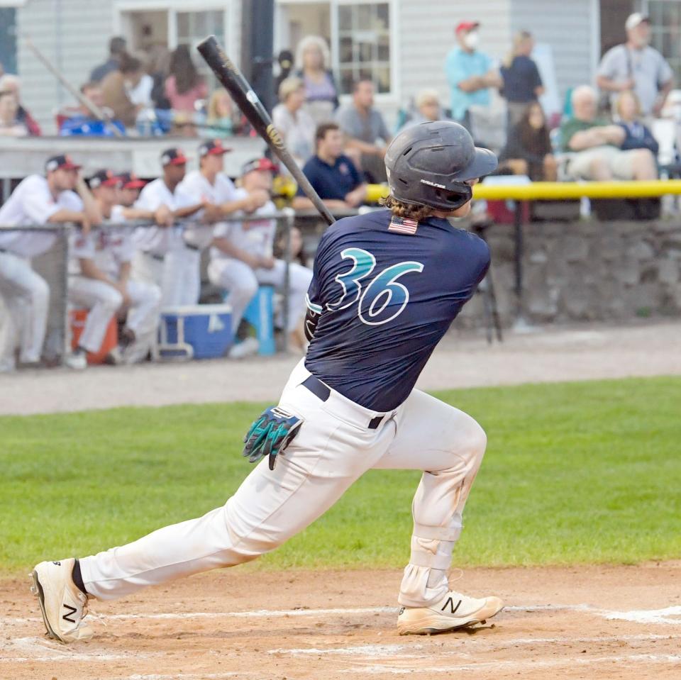 Brewster catcher Kurtis Byrne drove in the only runs in the game with one swing, a two-run double in the second inning.