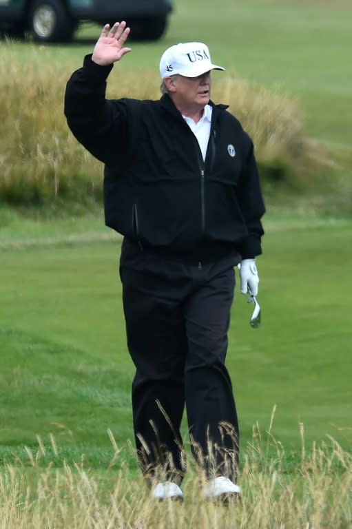 Trump takes to the golf course in Scotland on Sunday ahead of his big summit with Putin