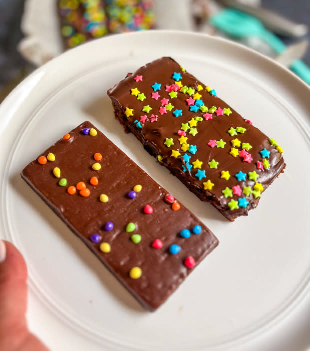 Side-by-side comparison of Little Debbie vs. Homemade Cosmic Brownies<p>Courtesy of Jessica Wrubel</p>