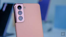 Samsung Galaxy S21 camera close-up