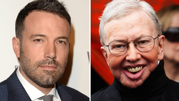 Ben Affleck, left, and the late Roger Ebert 