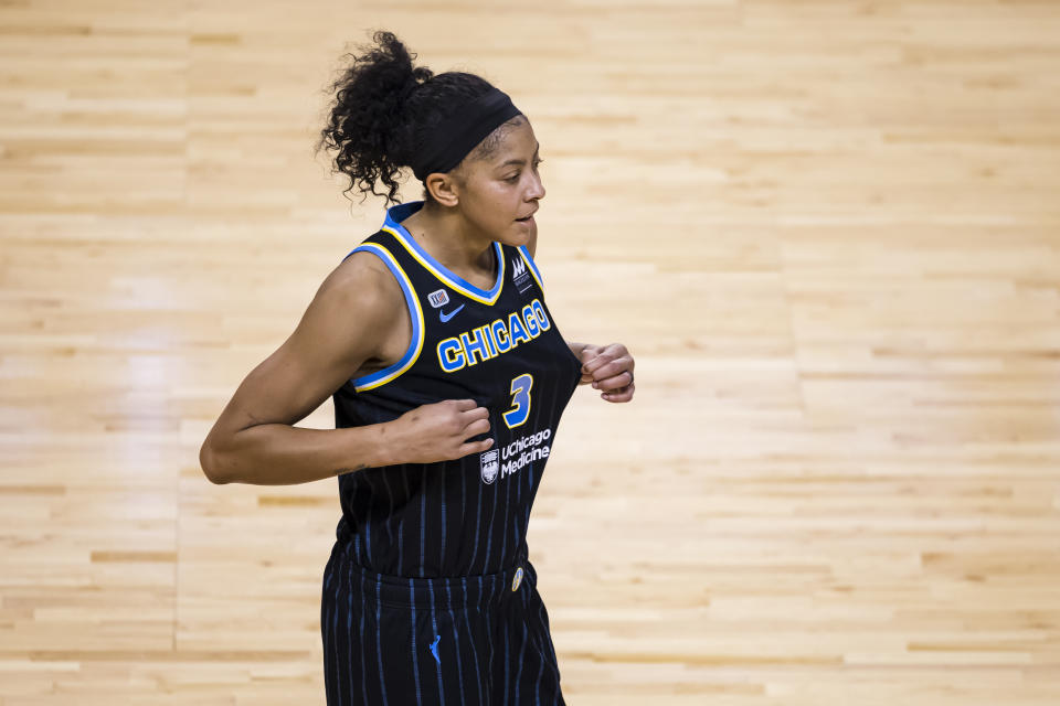 Candace Parker is the first WNBA player on the cover of NBA2K. (Scott Taetsch/Getty Images)