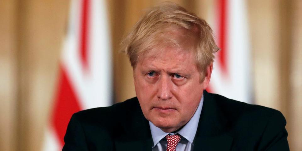 British Prime Minister Boris Johnson holds a news conference addressing the government's response to the coronavirus outbreak, at Downing Street in London, Britain March 12, 2020. REUTERS/Simon Dawson/Pool