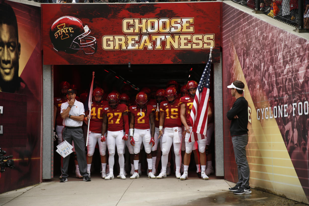 Iowa State fan Carson King got scores of donations when his beer money sign appeared on "College GameDay," and he's donating almost all of it to a children's hospital. (Photo by David K Purdy/Getty Images)