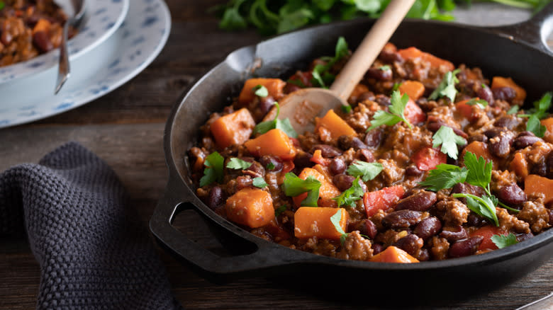 sweet potato and bean mixture