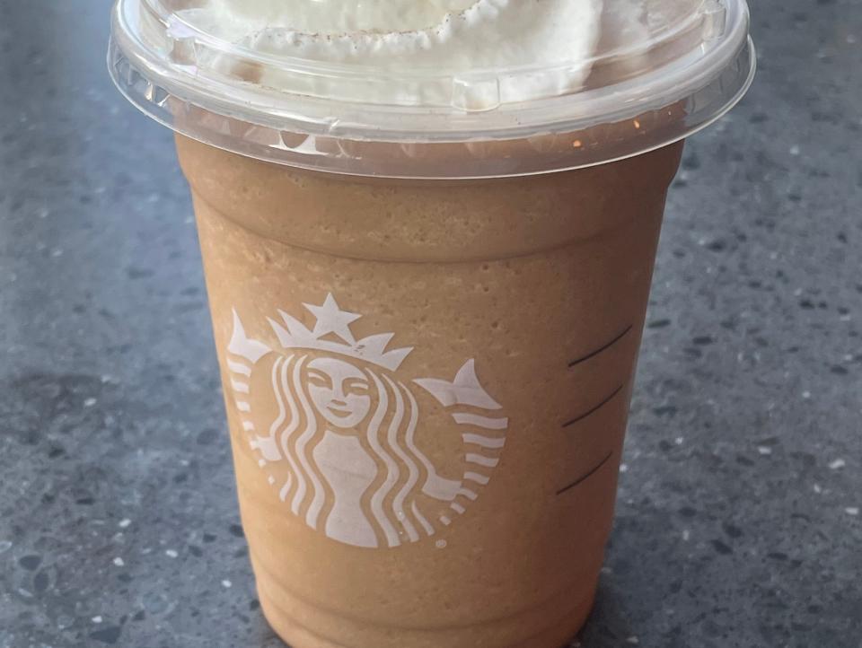 tall pumpkin spice frappucino from starbucks