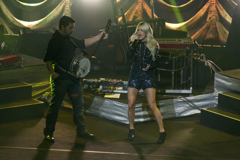 Carrie Underwood performs on stage