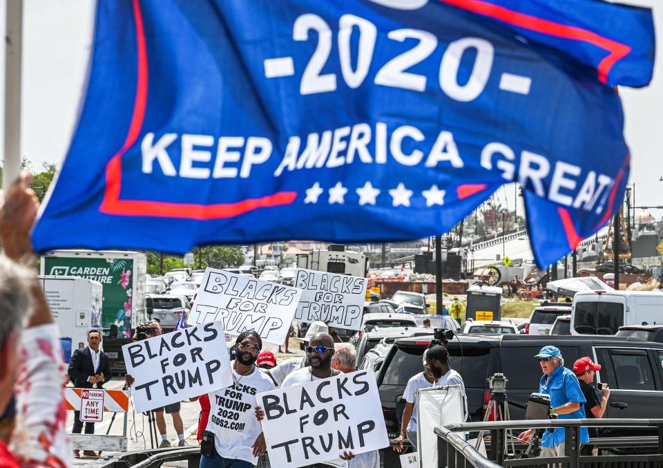 Trump supporters at Mar-A-Lago