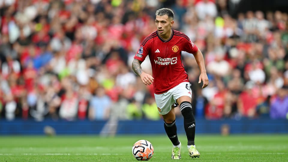 Lisandro Martínez played under ten Hag at Ajax. According to United, the Argentine defender is out of action for an extended period due to an aggravation of the foot injury he suffered in April. - Michael Regan/Getty Images