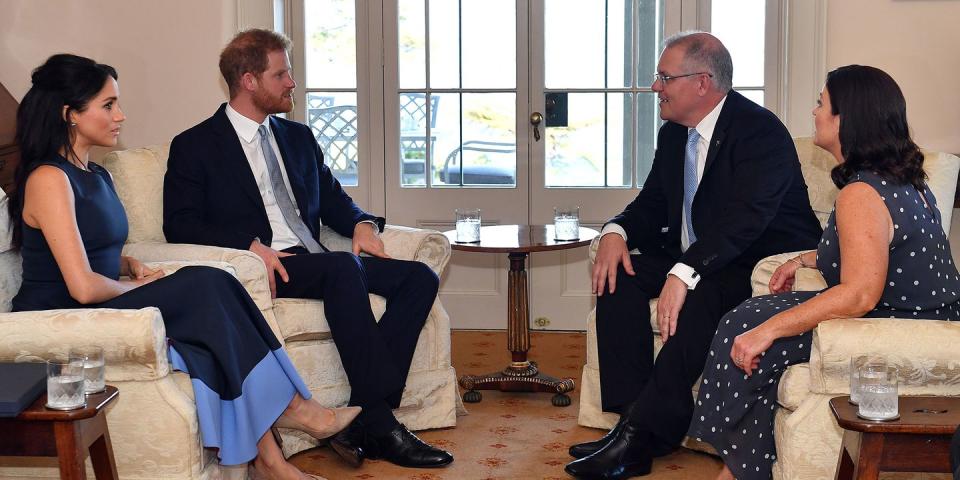 <p><strong>19 October </strong>The Duke and Duchess met with Australia's Prime Minister Scott Morrison and his wife, Jenny<strong>.</strong></p>