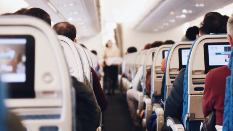 Passengers on a flight