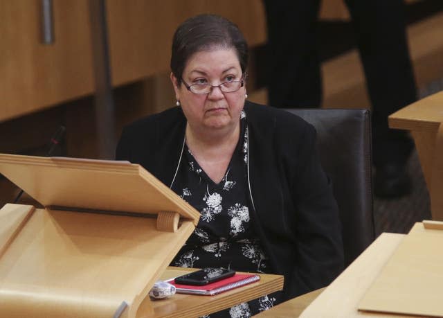 Jackie Baillie in Holyrood