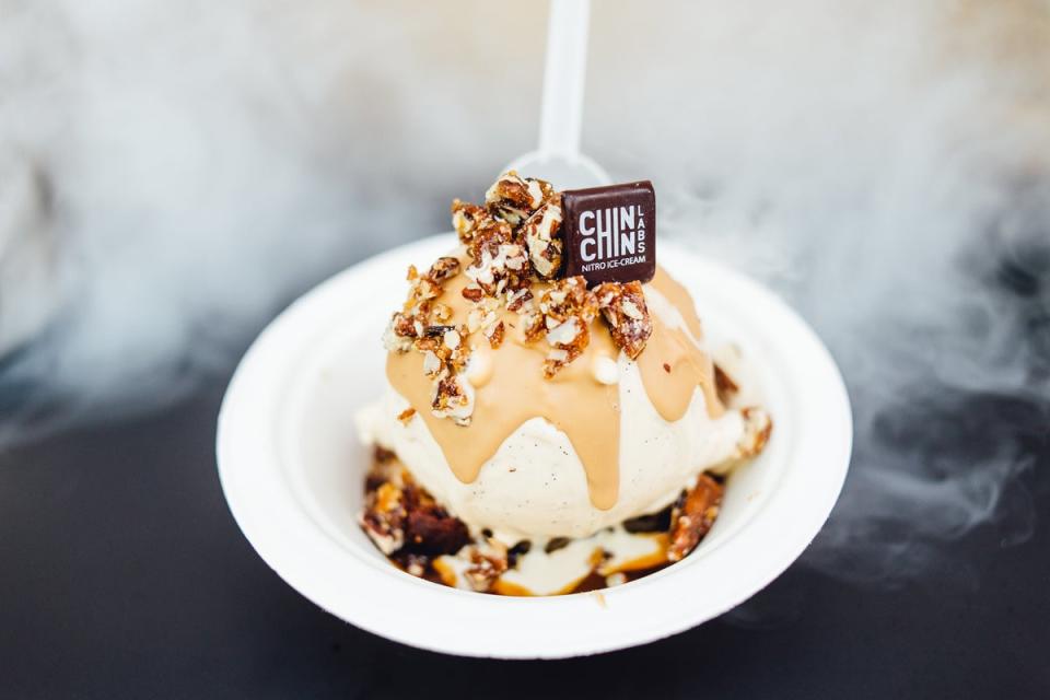 Ice ice, baby: nutty nitrogen ice cream at Chin Chin Labs, set up by Ahrash Akbari-Kalhur and his wife (Justine Trickett)