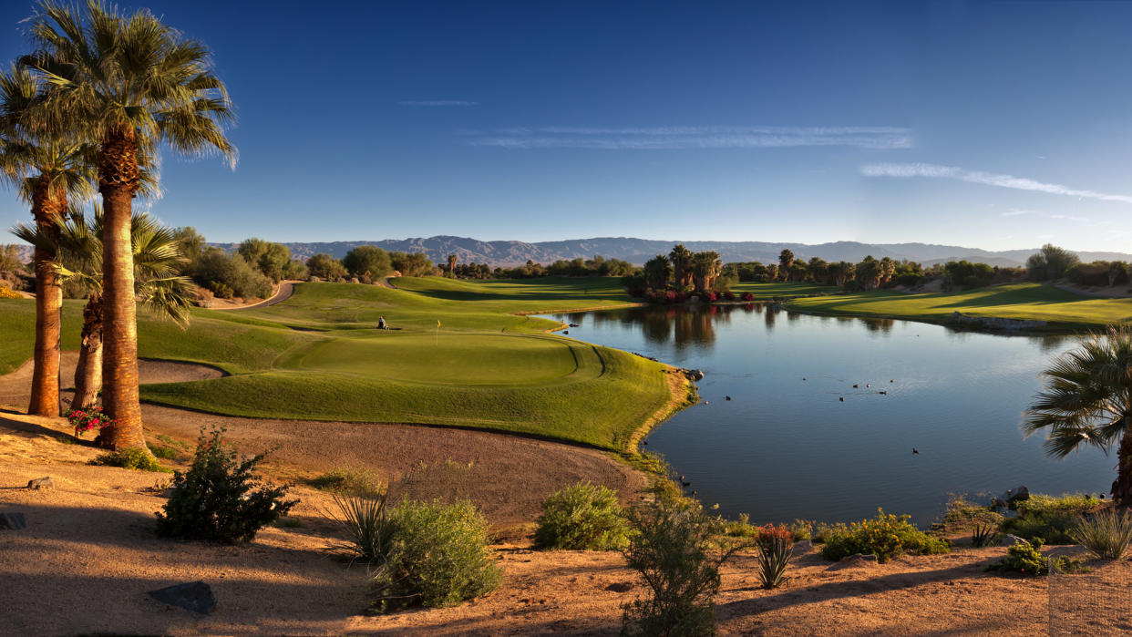 Dawn at a beautiful public golf course in Palm Desert California.