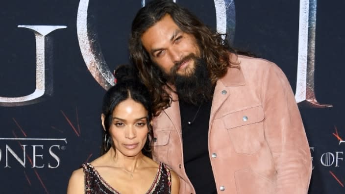 Lisa Bonet (left) and Jason Momoa (right) attend the “Game Of Thrones” Season Eight premiere in April 2019 in New York City. (Photo: Dimitrios Kambouris/Getty Images)