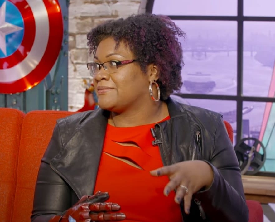 Latoya Peterson on the Women of Marvel show talking about ESPN's The Undefeated