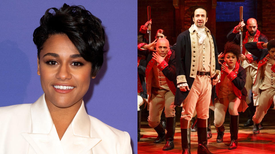 Ariana DeBose played the 'hidden' role of The Bullet in 'Hamilton'. (Valerie Macon/AFP via Getty Images/Disney)