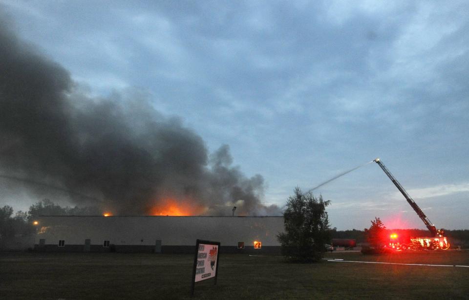 Fire gutted the American Biodiesel Energy Inc. and North American Powder Coatings building at 4680 Iroquois Avenue on May 14, 2011.