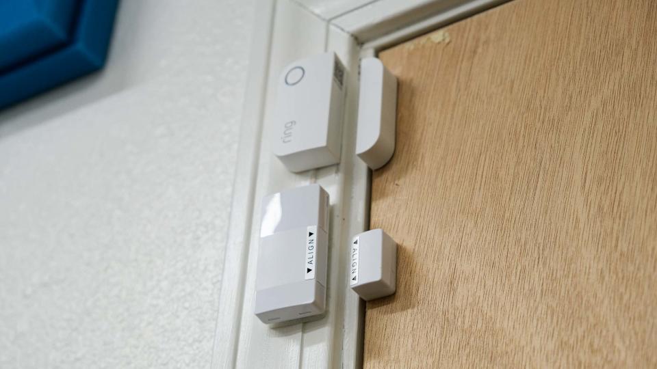 Abode Security Kit attached to door