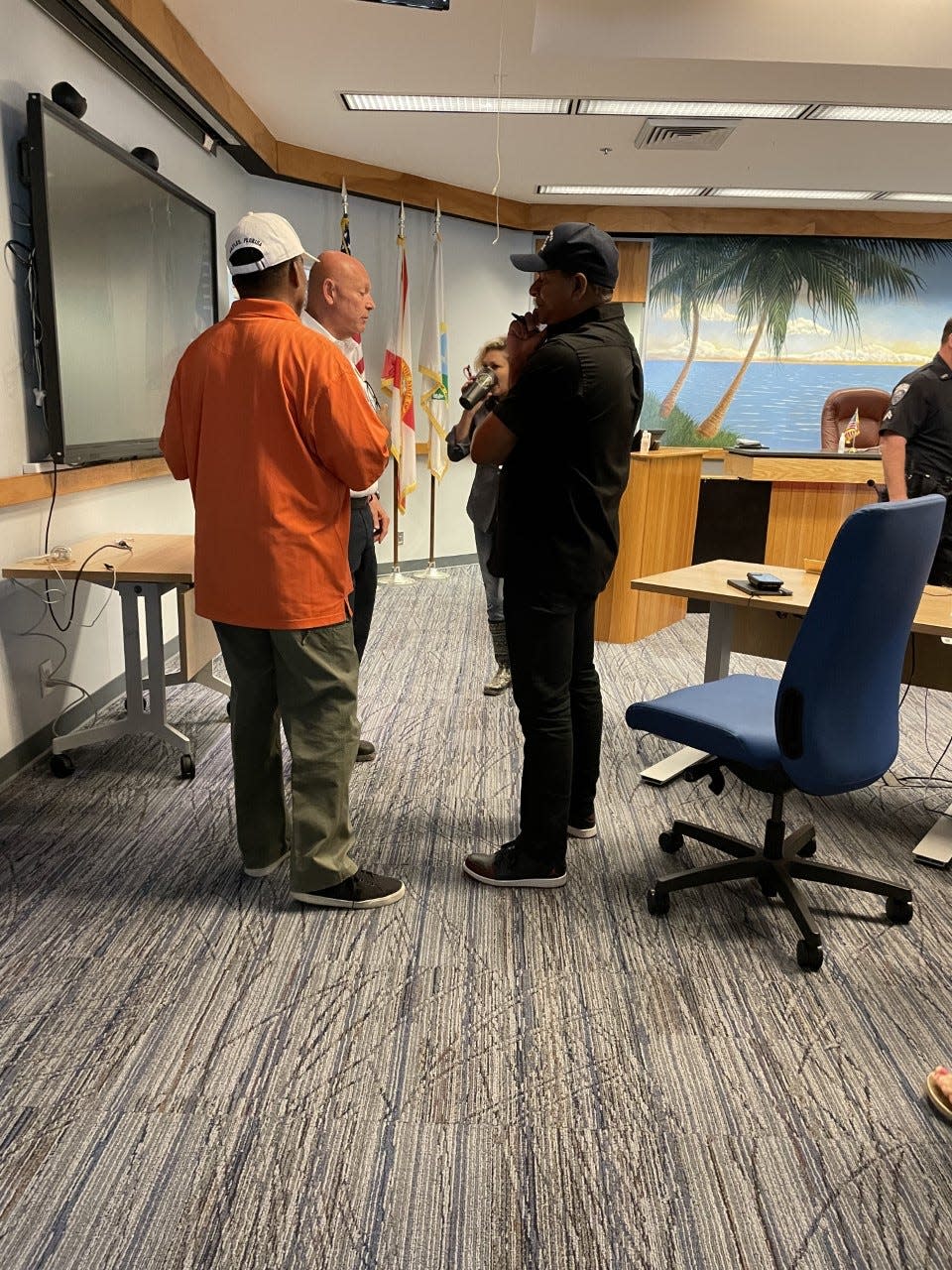 Vincent Keeys, president of the NAACP in Collier County, talks about his concerns with city officials about displaced River Park residents on Sept. 30, 2022, at City Hall.