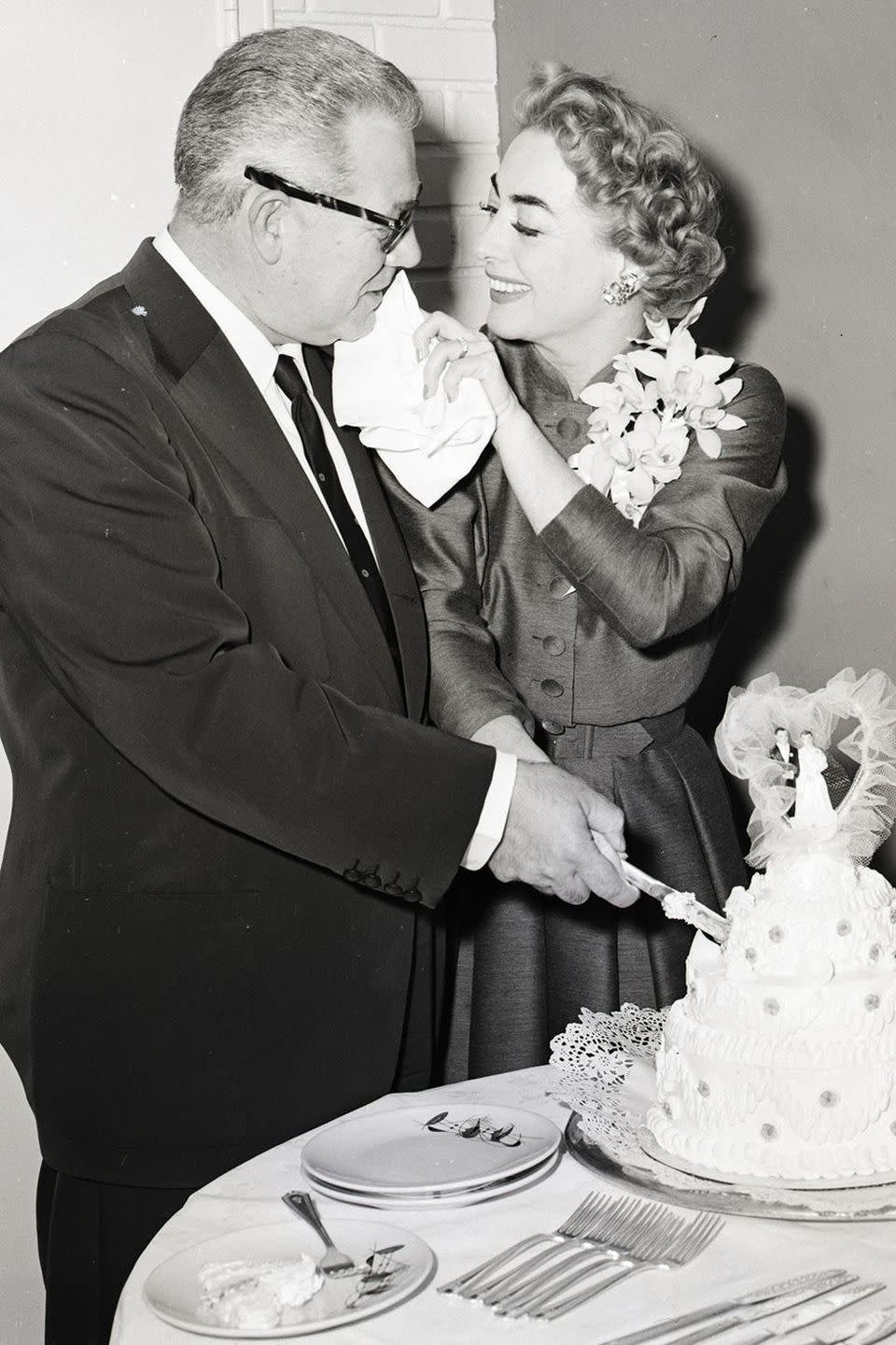 1958: Joan Crawford and Alfred Steele