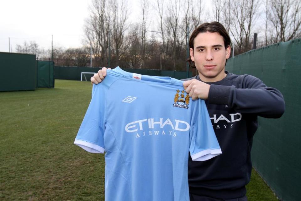 Gai Assulin in 2010 after joining Manchester City; he was never given a chance under Roberto Mancini.