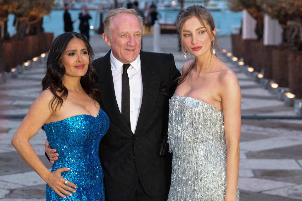 François-Henri Pinault et son épouse Salma Hayek en compagnie de Mathilde Pinault