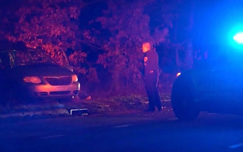 The chase ended in Bay Shore when the wounded suspect slammed into a tree. News12 Connecticut