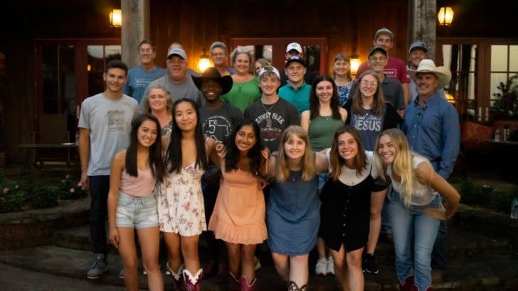 Students, community leaders, and host families that were part of the Kilgore, TX exchange (Photo courtesy The American Exchange Project)